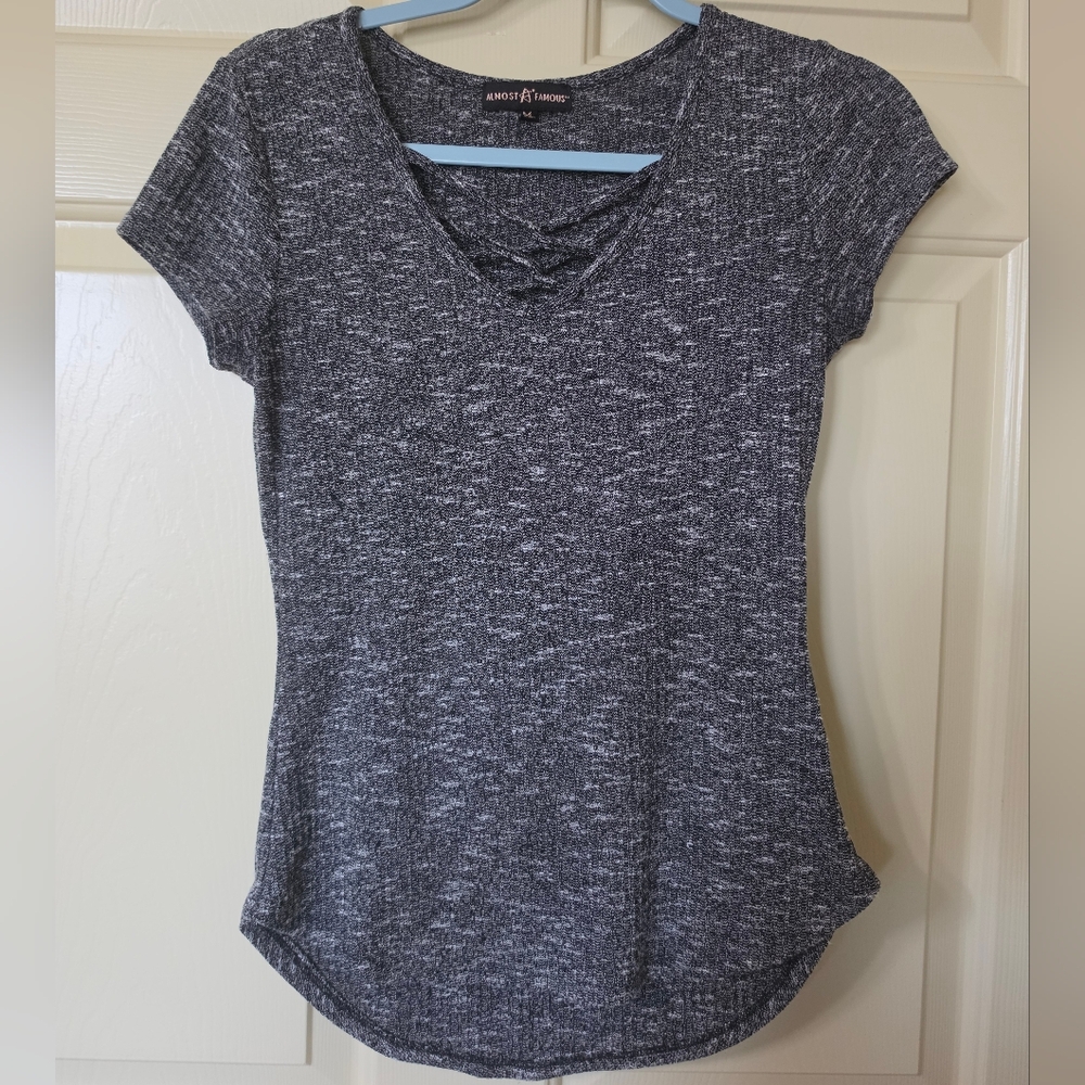 Women Almost Famous Gray T-Shirt  Size M